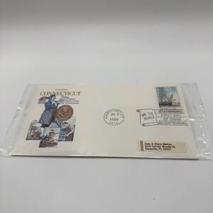 1988 Connecticut Statehood 200th Anniversary First Day Cover USPS Stamp Hartford